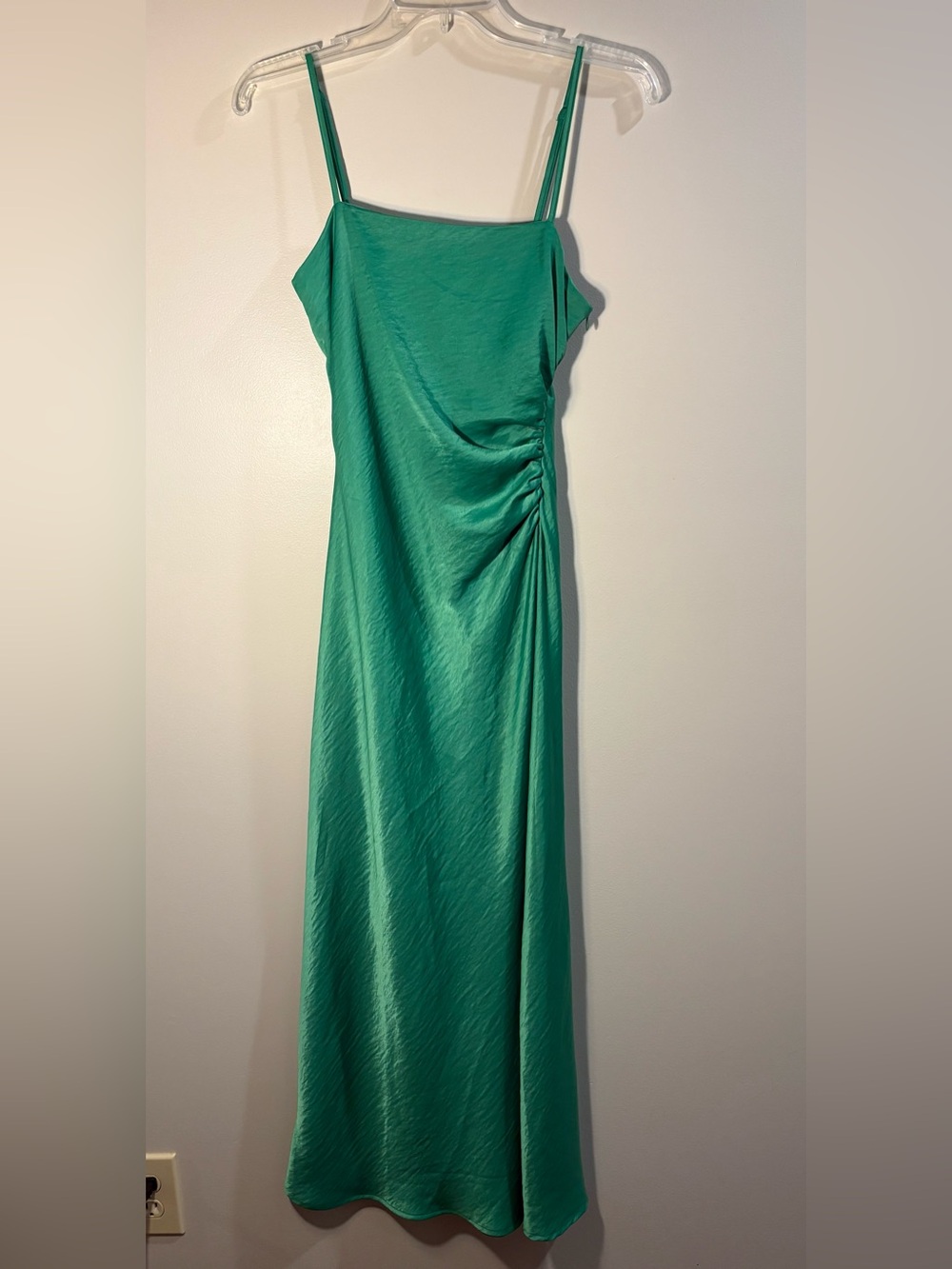 House of Harlow Green rouched maxi dress size XS
